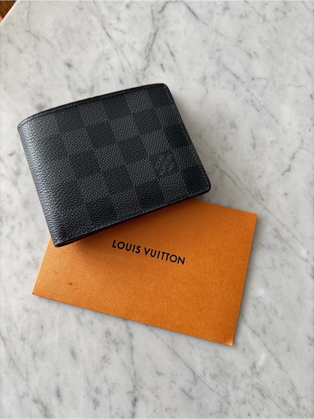 Louis Vuitton Black Damier Graphite Bi-Fold Wallet